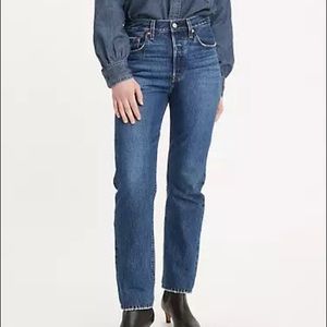 Levi’s 501 original fit dark wash jeans